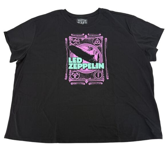 Torrid Size 4 Led Zeppelin Relaxed Fit Cotton Crew Tee Shirt Plus Size 4X or 26 - Picture 2 of 4